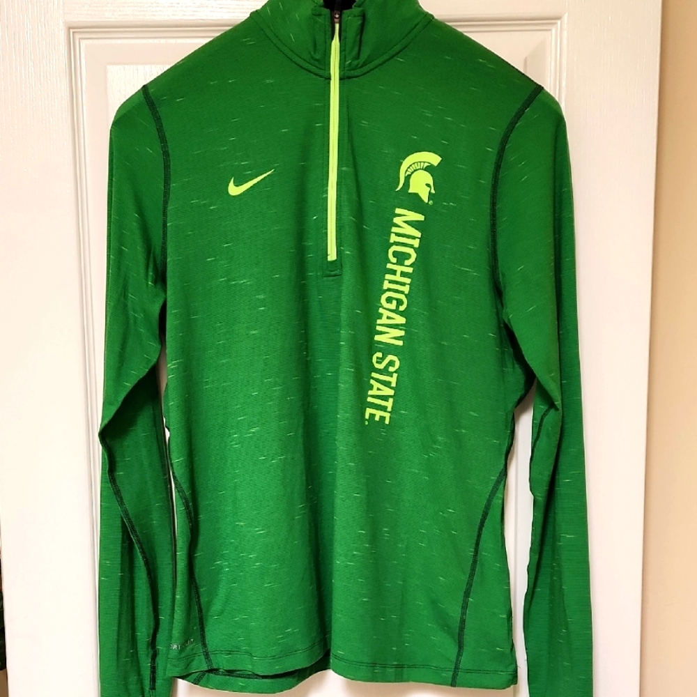 NIKE Michigan State Green 1/4 Zip, Like New!